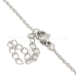 Колье с кулоном из латуни с прозрачным кубическим цирконием NJEW-B100-04P