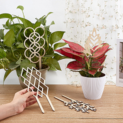 Деревянная решетка для растений WOOD-WH0125-17B