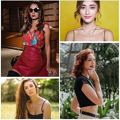 Цепочки из бисера с фишками из натурального зеленого авантюрина CHC-SZ0001-62I