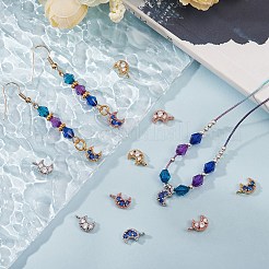 12шт 6 цвета латунные подвески ZIRC-SZ0001-55