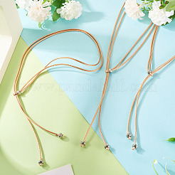 Изготовление ожерелья-слайдера из вощеного полиэфирного шнура&nbsp;NJEW-TAC0018-03