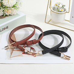 2 шт. 2-х цветный поясной ремень из искусственной кожи с пряжками из сплава AJEW-GF0010-73