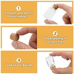 30 шт. 3 стиля мини симпатичные маленькие стеклянные банки стеклянные бутылки AJEW-YW0001-45