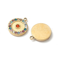 Подвески из нержавеющей стали 304 со стразами STAS-V015-10G