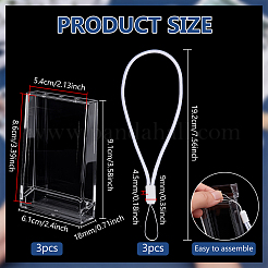 3-дюймовый пластиковый прямоугольный фотобокс с подвесным украшением&nbsp;DIY-WH0504-833