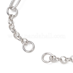 Изготовление браслета-скрепки из нержавеющей стали 304 с цепочкой Rolo&nbsp;AJEW-JB01498