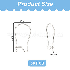 304 нержавеющая сталь серьги-кольца фурнитура почки швензы STAS-PH0002-23P