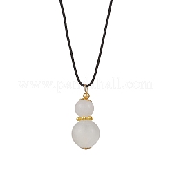 Ожерелья с подвеской в виде тыквы из натурального селенита NJEW-JN05246-03