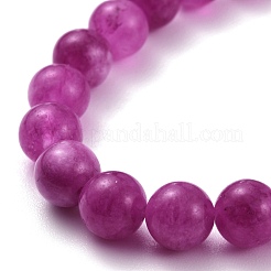 Набор браслетов из окрашенного натурального халцедона с круглыми бусинами для девочек и женщин&nbsp;BJEW-JB07058