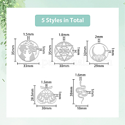 20 шт. 5 стиля подвески из нержавеющей стали 201&nbsp;STAS-DC0013-89