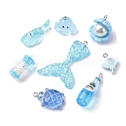 16 шт. 8 подвески из смолы в виде морских организмов&nbsp;RESI-FP0001-32