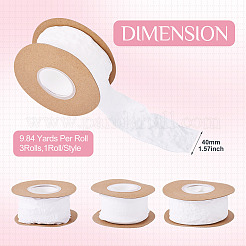 3 рулон 3-х видов мятой полиэстеровой ленты OCOR-TA0003-04