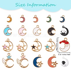 40 шт. 20 стильный эмалевый кулон из золотого сплава ENAM-SZ0002-11