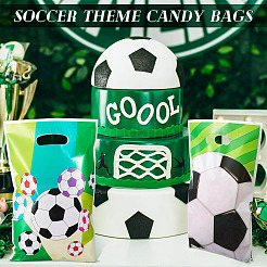 30 шт. 3 прямоугольных пластиковых подарочных пакета с принтом футбольного мяча и ручками-дырками&nbsp;ABAG-TA0001-82