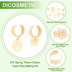 Набор для изготовления подвесок-открытого кольца своими руками на весеннюю тематику DIY-UN0004-61