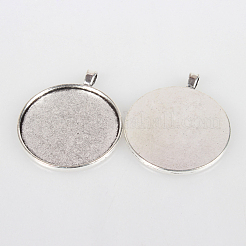 Старинные тибетские сплава стиль большой кулон сеттинги кабошон ободок TIBEP-O006-27AS