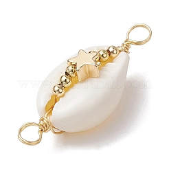 Подвески-соединители в форме ракушки из натуральной медной проволоки в форме ракушки каури&nbsp;PALLOY-JF02939-03