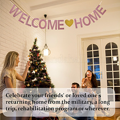 Бумажное слово добро пожаловать домой баннер&nbsp;AJEW-WH20020-272B-06