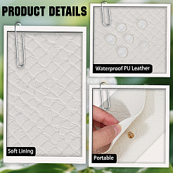 1 шт. прямоугольный футляр для очков из ПВХ-кожи&nbsp;AJEW-CN0005-06B