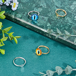 2 шт. 2-х цветные регулируемые компоненты кольца из стерлингового серебра STER-DR0001-05