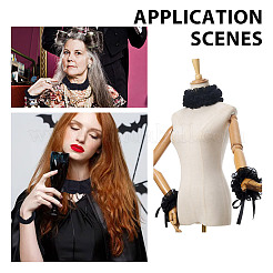 Шифоновый кружевной воротник с оборками&nbsp;AJEW-WH0007-63B