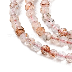 Нити бусин из натурального черного золота с рутилированной кварцевой крошкой&nbsp;G-N342-21A-01