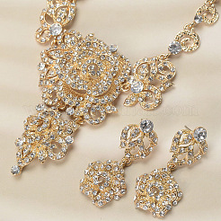 Комплект из ожерелья с подвеской из цветочного сплава и серег-гвоздиков&nbsp;FS-WG26700-01