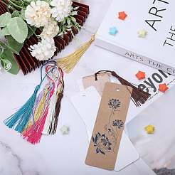 Набор для самостоятельного изготовления закладок для визитных карточек с кисточками AJEW-GL0002-47