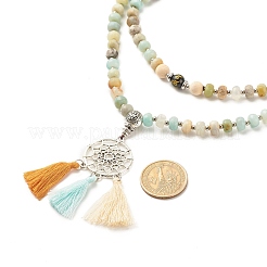 Ом мани падме хум буддийское ожерелье NJEW-JN03839