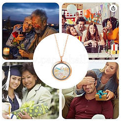 Набор для самостоятельного изготовления ожерелья-кулона из нержавеющей стали 304 в виде купола STAS-DR0001-02RG