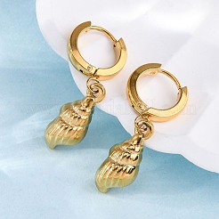 Серьги-кольца из нержавеющей стали 304&nbsp;LS-EJEW-F357-02G-01