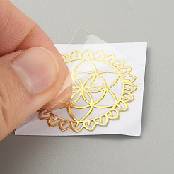 Полые металлические наклейки чакры STIC-WH0304-598F-01