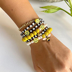 24 шт. 6 подвески из цинкового сплава с эмалью светло-золотого цвета&nbsp;ENAM-YS0001-05