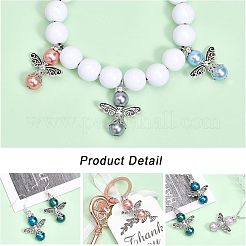 4 комплект стеклянных подвесок с перламутровым жемчугом FIND-CA0006-26