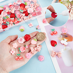 80 шт. 10 стиля прозрачных и непрозрачных смоляных кабошонов&nbsp;RESI-PH0002-61