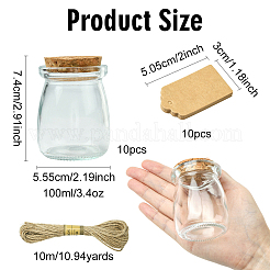 10 шт. стеклянные бутылки желаний&nbsp;CON-YW0001-92