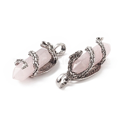 Естественно розового кварца отметил кулоны G-C051-01B