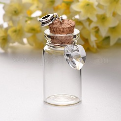 10 шт. 5 стиля старинные посеребренные стеклянные бутылки из сплава европейские подвески-шармы&nbsp;PALLOY-JF00084-S