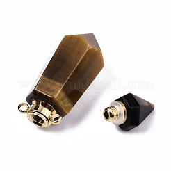 Граненые подвески из натурального тигрового глаза&nbsp;G-T131-15D