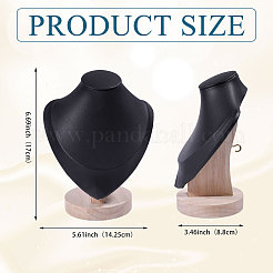 Деревянные подставки для ожерелий в форме бюста&nbsp;NDIS-WH0003-019B-02