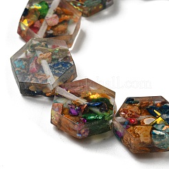 Окрашенная натуральная императорская яшма с нитями смоляных бусин G-G083-D05-01