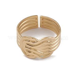 Ионное покрытие(ip) 304 нержавеющая сталь узел открытые манжеты кольца для женщин&nbsp;RJEW-G285-16G