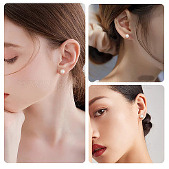 6 шт. серьги-гвоздики из натурального культивированного пресноводного жемчуга 3 цветов EJEW-TAC00027