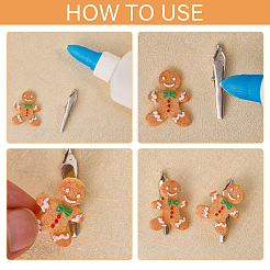 40 шт. 10 стиля рождественская тематика непрозрачная смола имитация бисквита декоден кабошоны RESI-CA0001-75