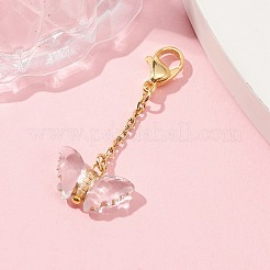 Прозрачный акриловый кулон в форме бабочки HJEW-JM01172