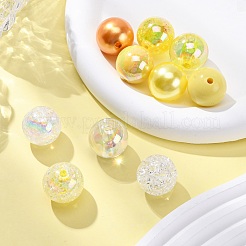 20 шт. 10-х цветные прозрачные и непрозрачные акриловые бусины&nbsp;MACR-FP0001-20