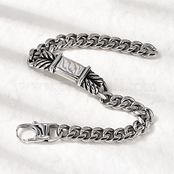 304 нержавеющая сталь кубинские звенья цепи браслеты BJEW-A092-04P