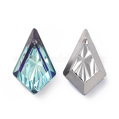 Подвески из тисненого стекла со стразами GLAA-J101-01B-001BB