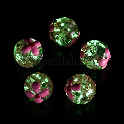 Светящиеся бусины лэмпворк из золота и песка ручной работы LAMP-N035-04E