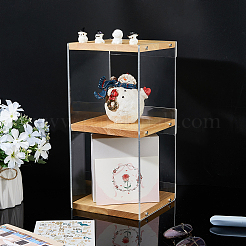 Одноуровневые прозрачные акриловые витрины для хранения&nbsp;ODIS-WH0043-214